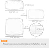 Outdoor 14pc Patio Rattan Sofa Set Cushion Polyester Cover Replacement Set - No Cushion Included Red