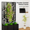 Metal Garden Bed with Trellis for Climbing Plants, Freestanding or Wall Mounted Flower Bed for Garden, Patio, Balcony