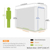 4' x 8' Outdoor Storage Shed Lean to Shed Outdoor Metal Tool Shed with Lockable Door and Air Vents