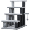 Cat Stairs for Bed, Couch 4 Steps, Small Cat Tree for Indoor Cats with Scratching Posts Toy Ball, 23.5
