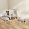 XL Stainless Steel Cat Litter Box, Kitty Litter Box with Flip Cover, Pedal, Deodorizer, for Big Cats