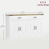 Side Cabinet, Farmhouse Kitchen Storage Cabinet w/ 2 Drawers and Shelves for Living Room, Entryway