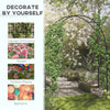 7FT Garden Arch Trellis, Outdoor Wedding Arbor for Ceremony for Climbing Roses, Vines and Plants