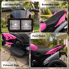Kids Electric Pedal Motorcycle Ride-On Toy 6V Battery Powered w/ Music Horn Headlights Motorbike for 37–60 M Pink