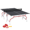 Soozier 9' x 5' Full Size Table Tennis Table, Folding Ping Pong Table with Paddles and Balls