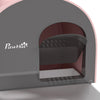 Cat Litter Box with Lid, Removable Tray, Scoop, Filter, Pink