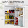 Compact Refrigerator, Mini Fridge with Freezer, Adjustable Shelf, Mechanical Thermostat and Reversible Door