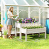 2 Tiers Wood Plant Raised Bed Flower Vegetable Herb Grow Box Stand Garden  Step Planter Stand Free Combination