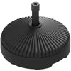 Round Plastic Patio Umbrella Base Parasol Holder Outdoor Umbrella Stand, Filled Up to 62lbs with Sand or 51lbs with Water for Garden, Poolside, Black