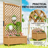 Raised Garden Bed with Trellis, Wooden Raised Planter Box with Elevated Raised Bed, 35.4
