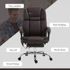 Massage Office Chair, Reclining Executive Office Chair with 6-Point Vibration, Footrest and High Back, Dark Brown