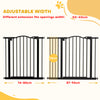 Extra Tall Dog Gate with Door, Pressure Fit, Auto Close, Double Locking for Doorways Hallways Stairs, 29