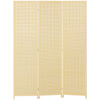 Woven Bamboo Room Divider, 3 Panel Folding Indoor Privacy Screens for Home Office, Natural Wood