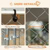 Dog Kennel Outdoor, Heavy Duty Playpen with Secure Lock, Cover, for Backyard & Patio, 13.1' x 13.1' x 7.5'