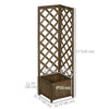 Raised Garden Bed Wood Planter with Trellis for Vine Climbing, 16