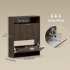 Shoe Cabinet with 2 Flip Drawers Narrow Shoe Storage Cabinet with Top Shelf for Entryway Hallway Coffee