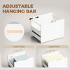 File Cabinet on Wheels Mobile Printer Stand with 5 Drawers for Home Office White