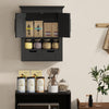 Bathroom Wall Cabinet, Medicine Cabinet, Toilet Storage Cabinet with Shelf for Living Room and Entryway, Black