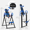 Soozier Table d'inversion pliable, réglable 20°/40°/60°, avec ceinture de sécurité et coussin lombaire pour soulager les maux de dos
