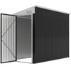 4' x 8' Outdoor Storage Shed Lean to Shed Outdoor Metal Tool Shed with Lockable Door and Air Vents