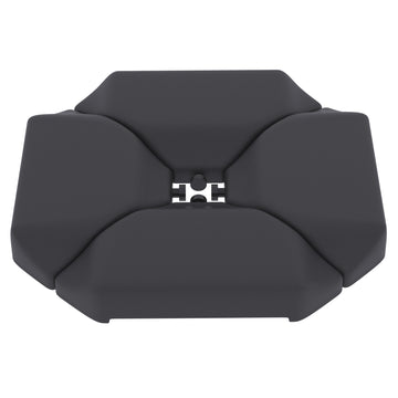 4PCs Cantilever Umbrella Base Weights for Offset Banana Parasol, HDPE Water or Sand Filled Patio Umbrella Weights