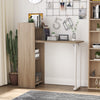 2 In 1 Folding Table, Drop Leaf Table, Space Saving Dining Table with 4-Tier Shelf for Small Spaces, Oak