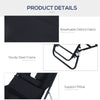 Adjustable Outdoor Lounge Chair, Garden Folding Chaise Lounge with Face Hole Reclining Tanning Chair Seat, Folding Camping Beach Lounging Bed w/ Support Pillow, Black