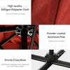 8' x 8' Square Patio Hanging Offset Umbrella with 360° Rotation, Aluminum Outdoor Cantilever Parasol with Crank & Tilt, Sun Canopy Shelter with Cross Base, Wine Red