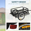 Folding Bicycle Cargo Trailer Utility Bike Cart Travel Luggage Carrier Garden Patio Tool New, Black