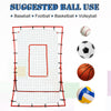 Soozier Pitch Back 5 Angles Adjustable Rebounder Net Goal Pitching and Throwing Practice Partner, Baseball/Soccer/Football/Basketball/Volleyball Daily Training