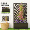 Metal Garden Bed with Trellis for Climbing Plants, Freestanding or Wall Mounted Flower Bed for Garden, Patio, Balcony