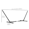 Adjustable Hammock Stand, Fits 10-13 ft Hammocks Up to 264lbs Capacity,Black