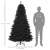 7ft Artificial Christmas Tree Holiday Home Indoor Decoration with Automatic Open, Black