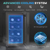 Wine Fridge, 12 Bottle, Under Counter Drinks Beer Wine Cooler with Glass Door, LED Light, Temperature Control