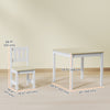 Qaba Kids Table and Chairs Set, Toddler Table and 2 Chair Set for Activity, Art, Craft, Reading, Learning, Natural
