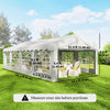 13'x26' Heavy Duty Large Party Tent & Carport with Removable Sidewalls, Windows, Portable Garage Canopy Tent, White