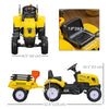 Ride on Excavator with Back Trailer, Shovel & Rake for 3+ Year Old