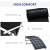Heavy-duty Adjustable Folding Reclining Chair Outdoor Sun Lounger Patio Chaise Lounge Garden Beach Gravity Lounge with Pillow, 7 Adjustable Backrest Positions, Black