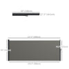 13' x 5' Retractable Side Awning, Outdoor Privacy Screen for Garden, Hot Tub, Balcony, Terrace, Pool, Dark Grey