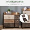 7-Bin Dresser Storage Tower Cabinet Organizer Unit, Easy Pull Fabric Bins with Metal Frame for Bedroom
