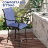 Outdoor Bar Stools Set of 2, 360° Swivel Bar Height Chairs, 26.8