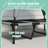 Raised Dog Bed Cooling Dog Cot w/ Canopy Washable Breathable Mesh, for Large Dogs, Light Grey