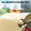 10' x 10' Outdoor Storage Tent, Heavy Duty and Waterproof Portable Shed for Bike, Motorcycle & Garden Tools, Beige