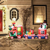 6ft Christmas Inflatable Santa Claus Driving A Truck with LED Lights, Blow-Up Outdoor LED Yard Display for Lawn, Garden, Party