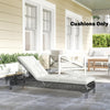 Patio Lounge Chair Cushion, UV50+ Chaise Lounge Chair Cushion with Securing Straps for Patio, 78 x 25.6 inch, Cream White