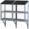 Catio Outdoor Cat Enclosure Wall-Mounted 2-Level Outdoor Cat House with Waterproof Roof 51.2