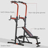 Soozier Power Tower Pull Up Bar Station for Home Gym Training Workout Equipment With Sit Up Bench