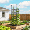 Foldable Garden Trellis, 33.5 x 77.6 Inch Lattice Climbing Support Trellis for Garden, DIY Assembly, Black