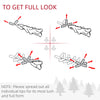 6' Pre Lit Artificial Pencil Christmas Trees, Xmas Tree with Realistic Branches and Warm White LED Lights, Green