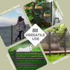 4 FT Outdoor Privacy Screen with 2 Standing Ways for Hard & Soft Ground, Decorative Outdoor Divider, Metal Animal Barrier for Garden, Backyard, Deck, Brown